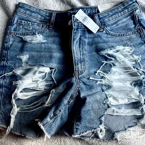 American Eagle Distressed High Rise Shorts